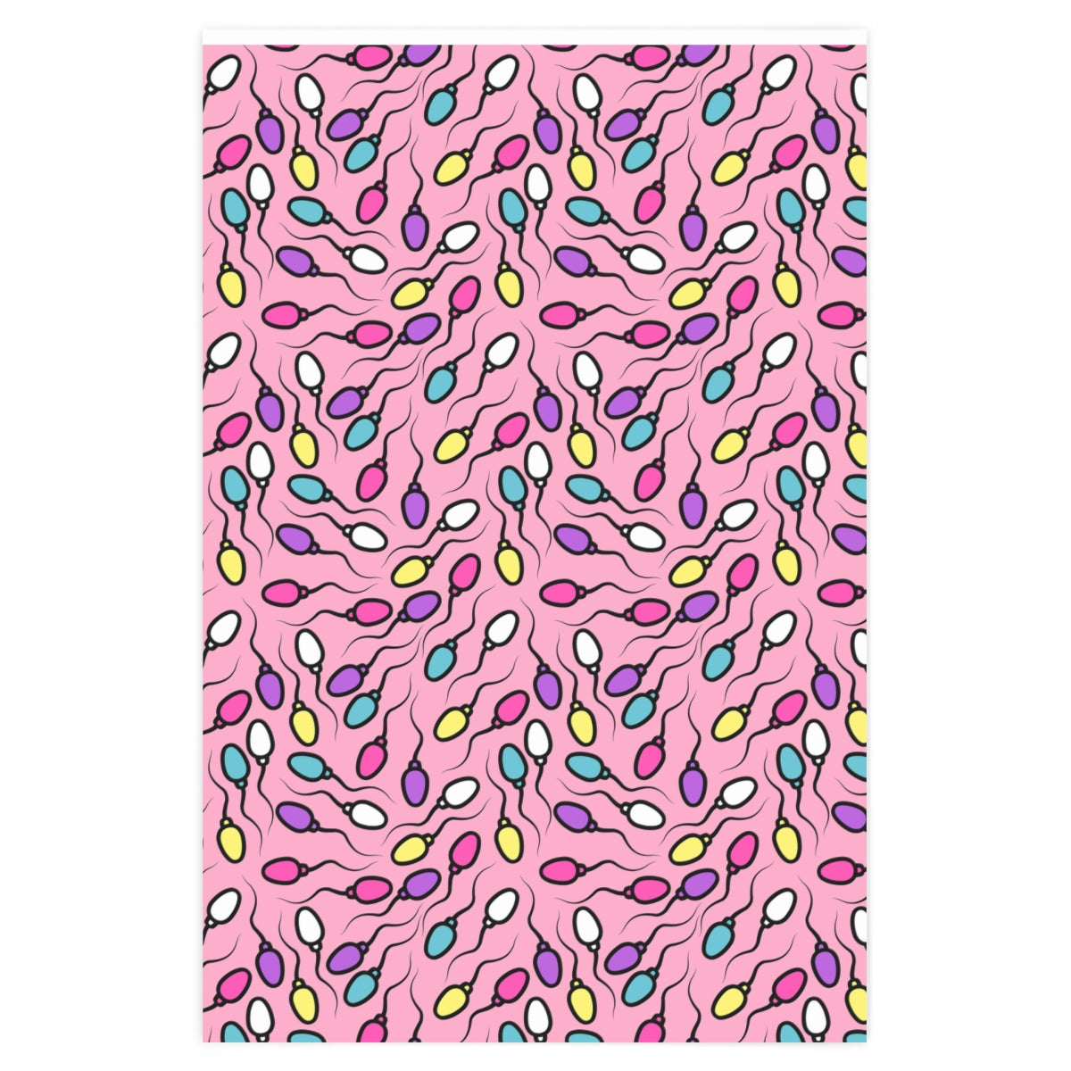 Pink Sperm Wrapping Paper